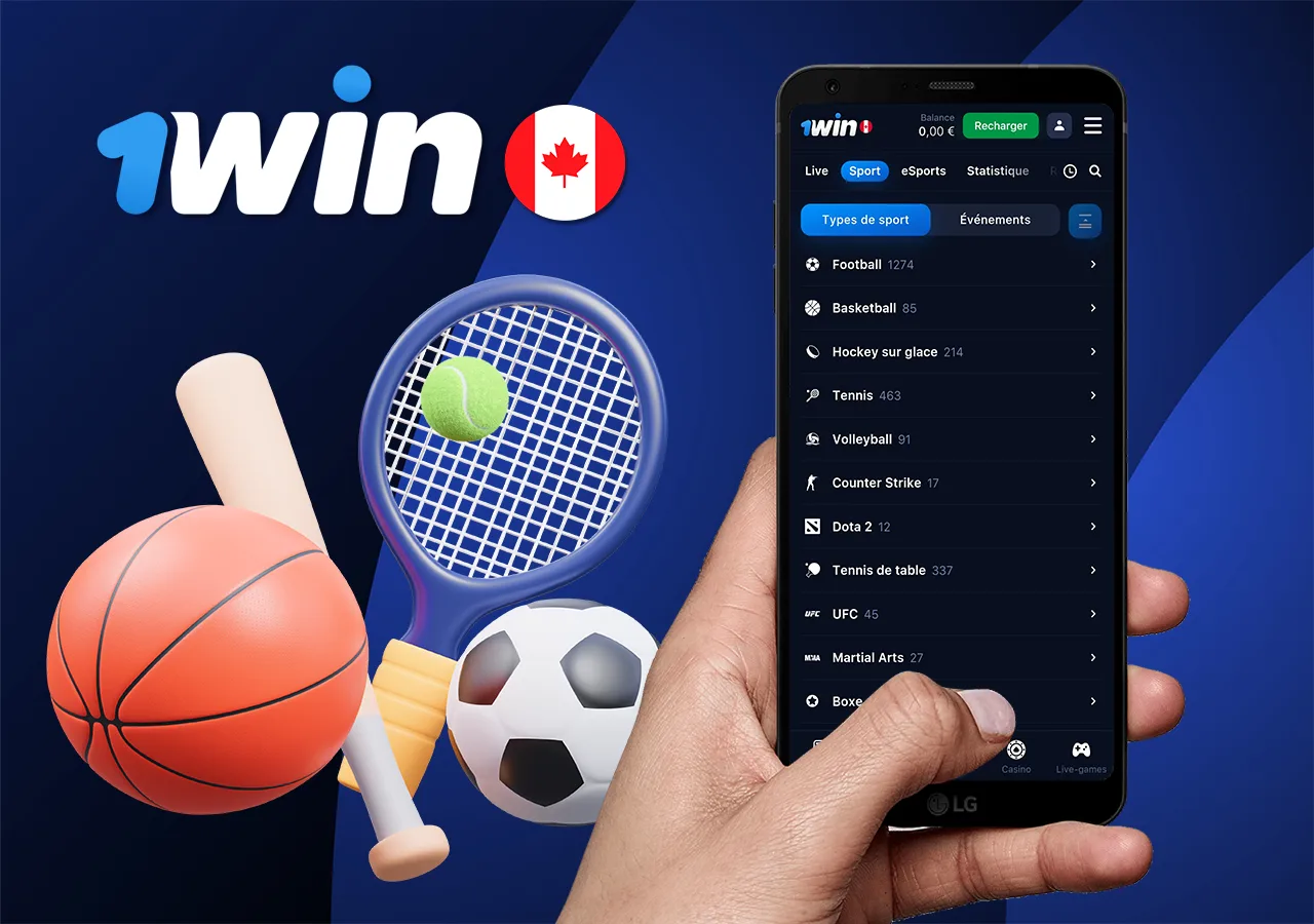 Sports available for betting at 1 win