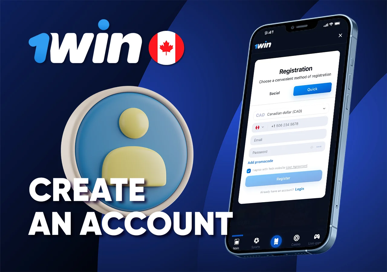 Create your account at one win canada