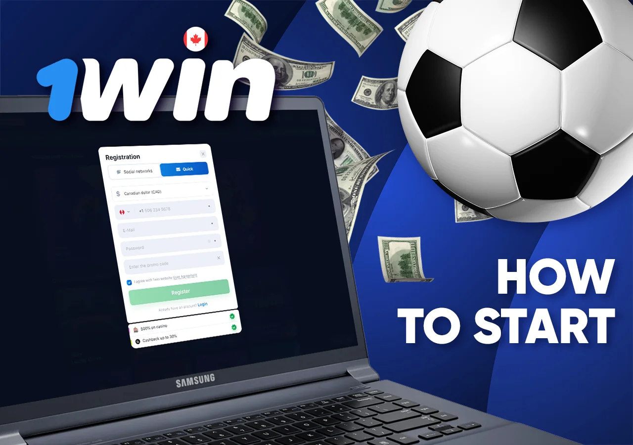 To start winning on football bets, create an account on the platform