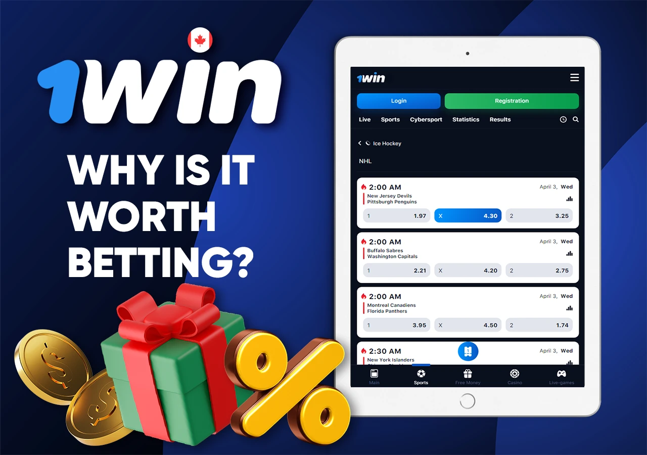 Essential reasons why you should bet on hockey at 1win