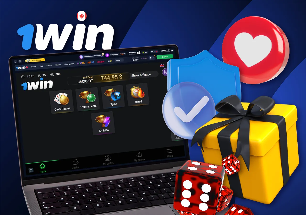 Start playing poker with 1win to experience all the benefits and bonuses