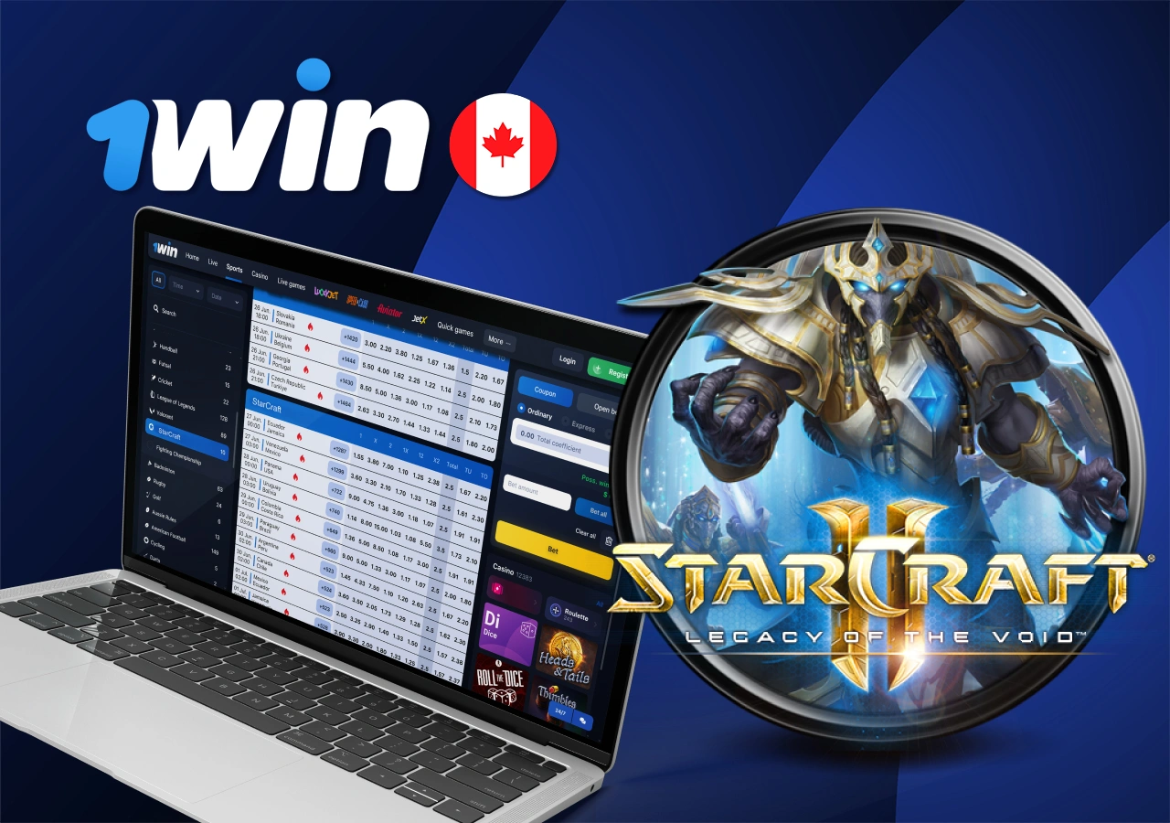 International StarCraft competitions are also available for betting at 1win